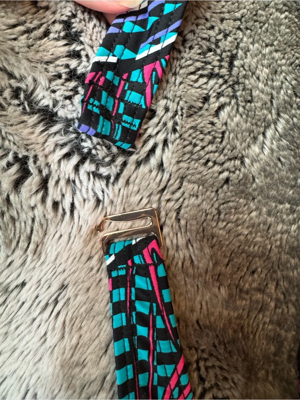 Vibrant and black strapless swim top